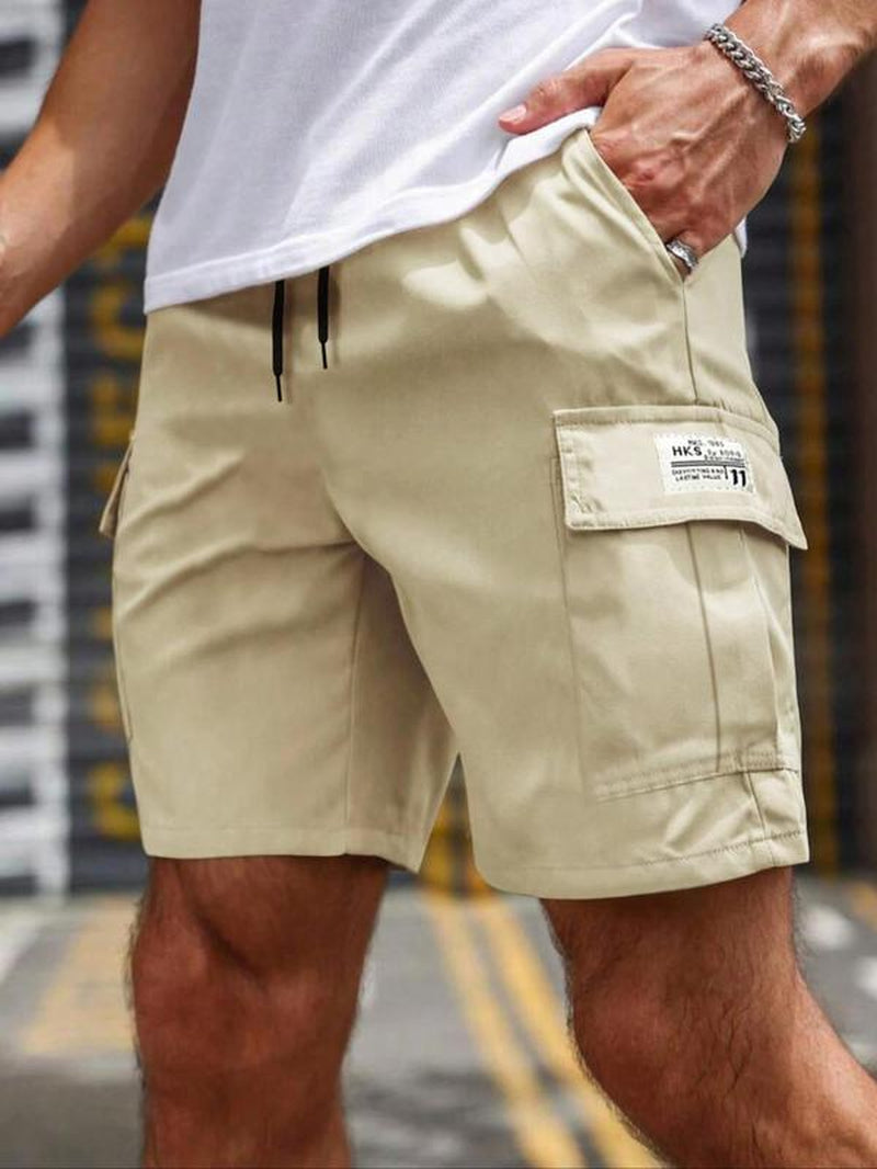 Men'S Solid Color Flap Pocket Cargo Shorts, Regular Fit Casual Fashion Comfy Shorts for Summer, Men'S Bottoms for Daily Wear, Breathable Athletic Shorts