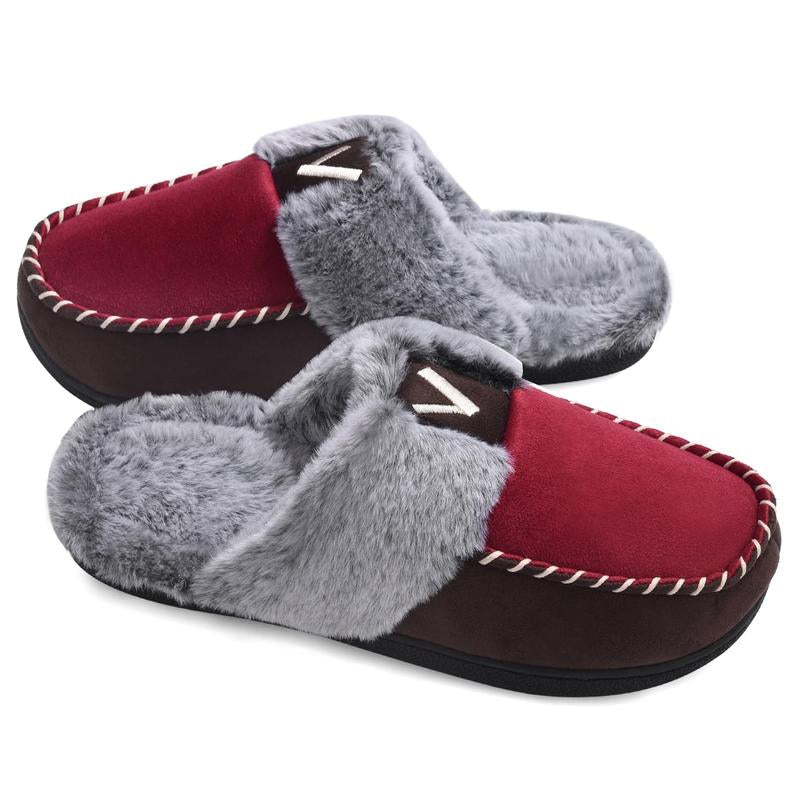 VONMAY Women'S Cozy Warm Slippers, Casual Active Moccasin House Shoes with Fuzzy Lining, Indoor Outdoor Flipflop Winter Scuff Slides for All-Season