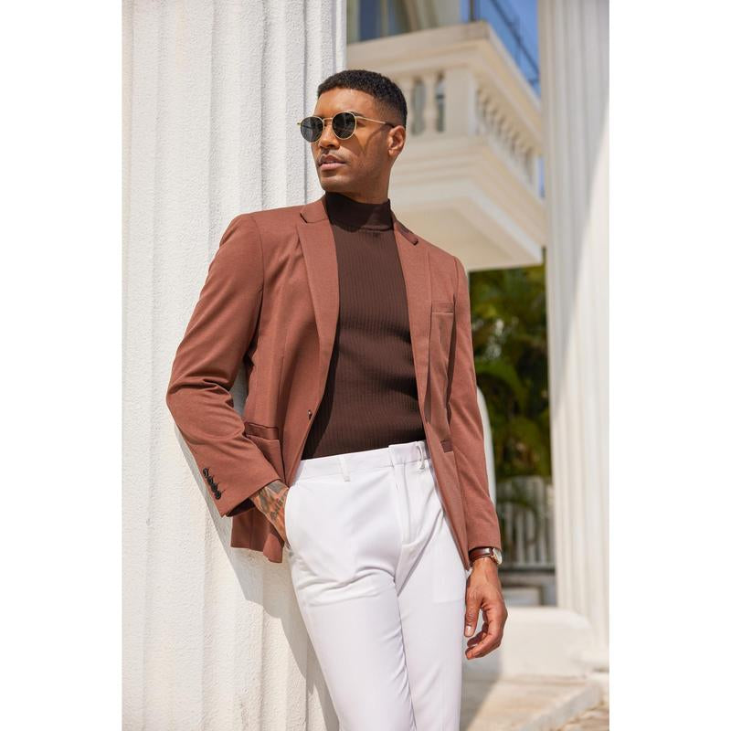 COOFANDY Men'S Mock Turtleneck Sweater Short Sleeve Casual Basic Tops Ribbed Knit Pullover Solid Tee