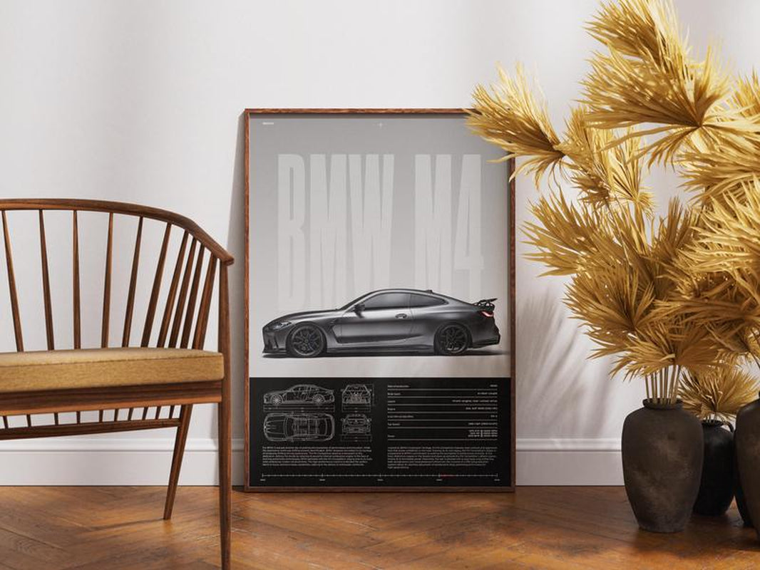 BMW M4 Competition Poster | Car Poster | Super Car | Home Decor | Wall Decor