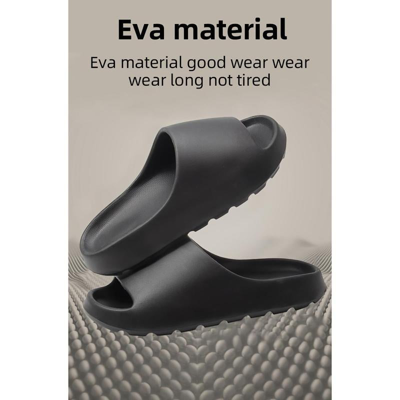 Couple plus Size Platform Pillow Slippers Slides - Lightweight Open Toe Shower Sandals for Indoor & Outdoor Thick Sole