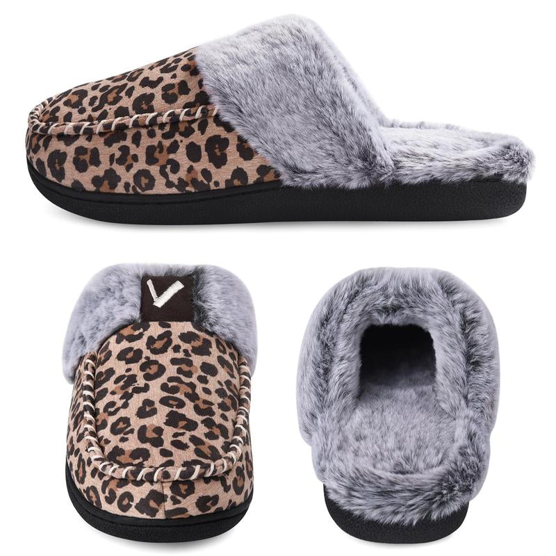 VONMAY Women'S Cozy Warm Slippers, Casual Active Moccasin House Shoes with Fuzzy Lining, Indoor Outdoor Flipflop Winter Scuff Slides for All-Season