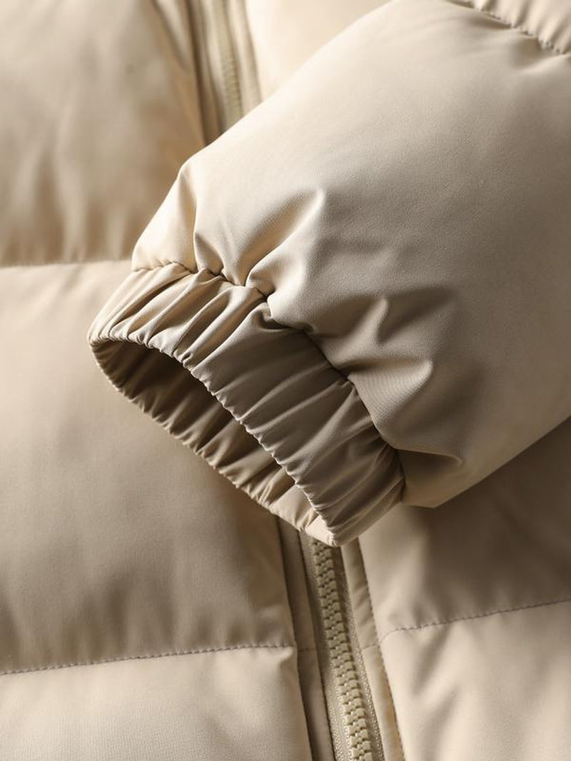 Men'S Winter Thickened Cotton Jacket, Hooded Patchwork Coat, Warm Casual Simple Style Outerwear, Men'S Winter Clothing