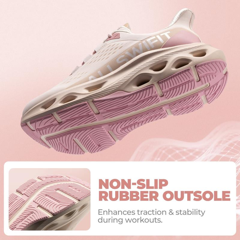 ALLSWIFIT Women'S Slip on Walking Shoes Hands Free Non Slip Comfort Workout Gym Athletic Casual Breathable Running Tennis Moveslide Fashion Sneakers