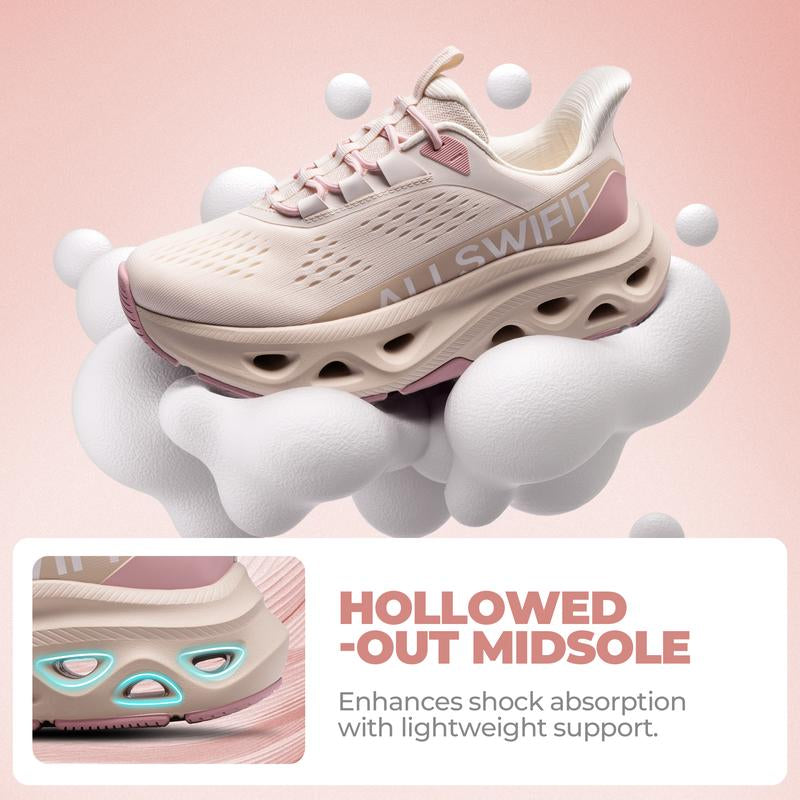 ALLSWIFIT Women'S Slip on Walking Shoes Hands Free Non Slip Comfort Workout Gym Athletic Casual Breathable Running Tennis Moveslide Fashion Sneakers