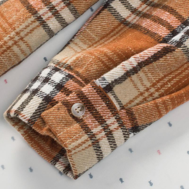 Women'S Plaid Color Block Patchwork Flannel Pocket Casual Coats, Plaid Shackets with Comfort Fabric.