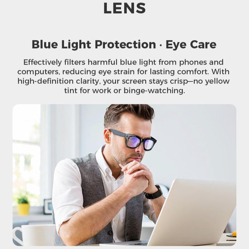 Smart Glasses Camera, Polarized Sunglasses with Built-In Microphone & Speaker, Voice Assistant, UV Protective & Audio Sunscreen Multifunctional Smart Glasses, Wearable Smart Eyewear