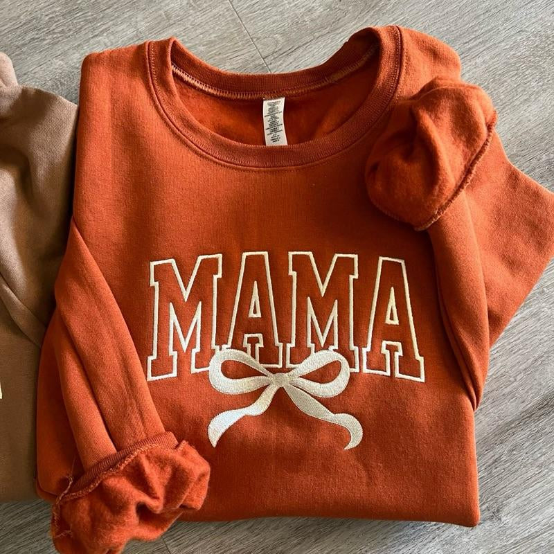 MAMA Embroidered Unisex Sweatshirt Pullover Crewneck