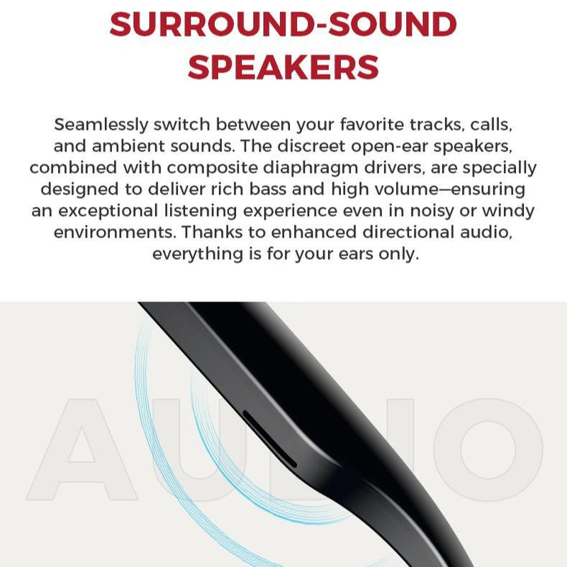 Smart Glasses Camera, Polarized Sunglasses with Built-In Microphone & Speaker, Voice Assistant, UV Protective & Audio Sunscreen Multifunctional Smart Glasses, Wearable Smart Eyewear