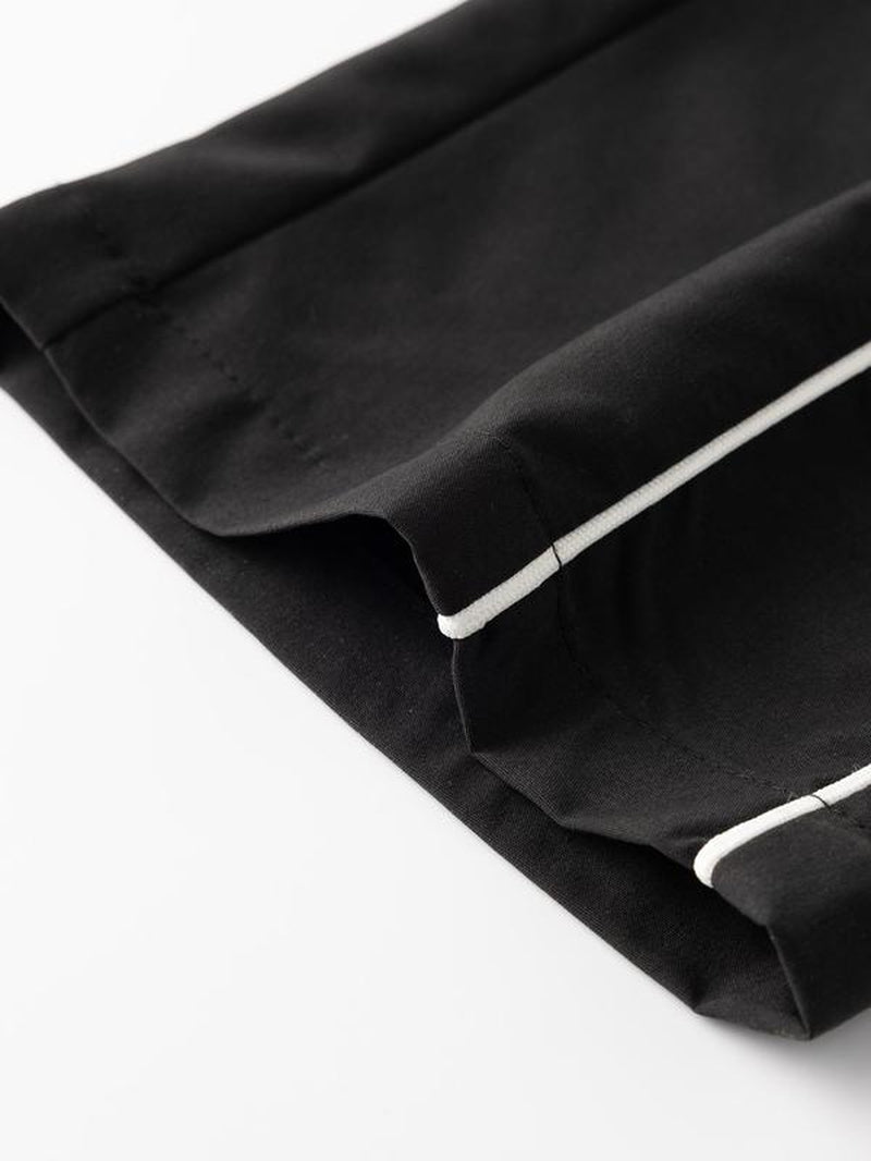 Men'S Solid Color Striped Trim Drawstring Waist Pants, Regular Fit Casual Comfy Breathable Jogger Pants for Gym Workout Running, Men'S Bottoms for Summer