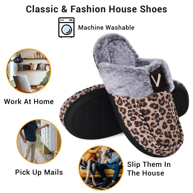 VONMAY Women'S Cozy Warm Slippers, Casual Active Moccasin House Shoes with Fuzzy Lining, Indoor Outdoor Flipflop Winter Scuff Slides for All-Season