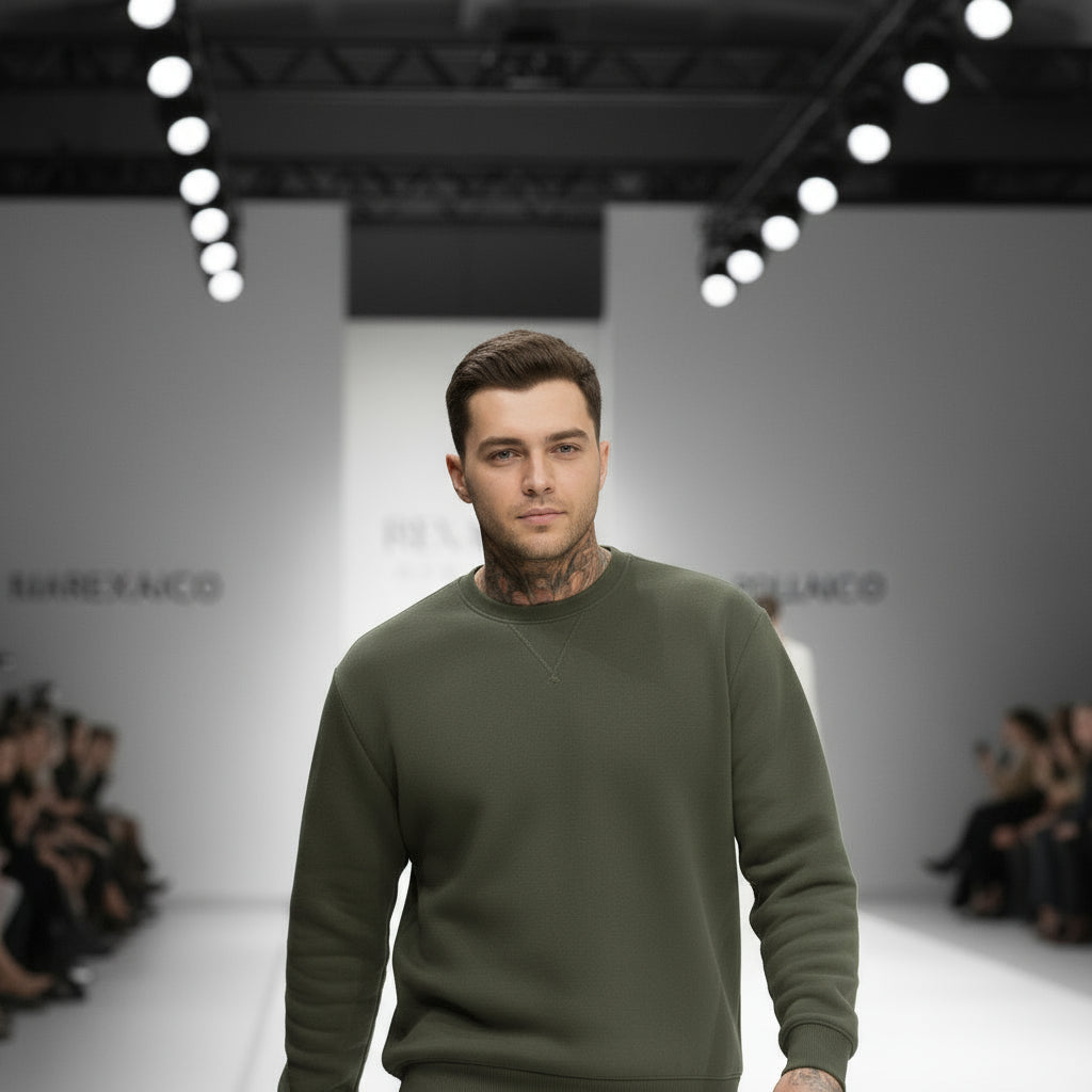 Dokotoo Men Classic Men'S Crewneck Sweatshirts Solid Color Fleece Warm Pullover Long Sleeve Casual Tops for Everyday Comfort & Style