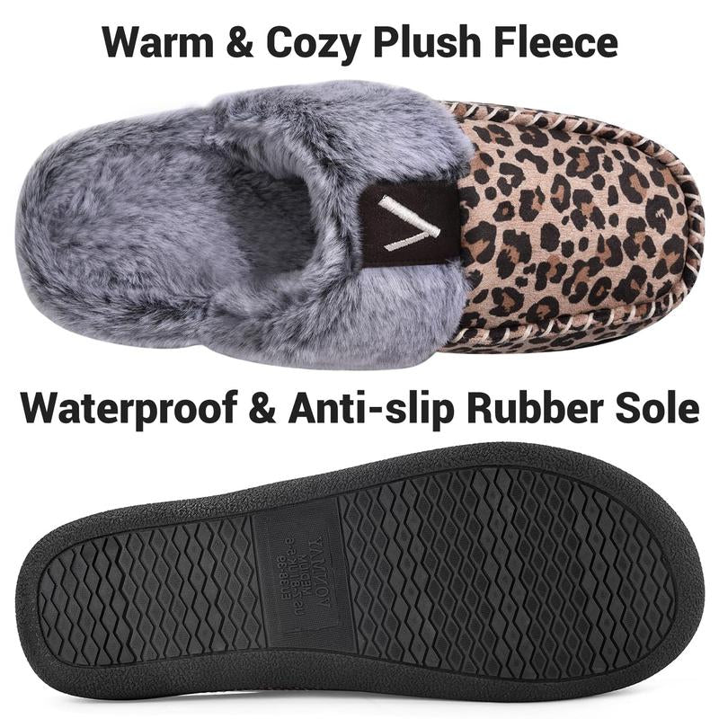 VONMAY Women'S Cozy Warm Slippers, Casual Active Moccasin House Shoes with Fuzzy Lining, Indoor Outdoor Flipflop Winter Scuff Slides for All-Season
