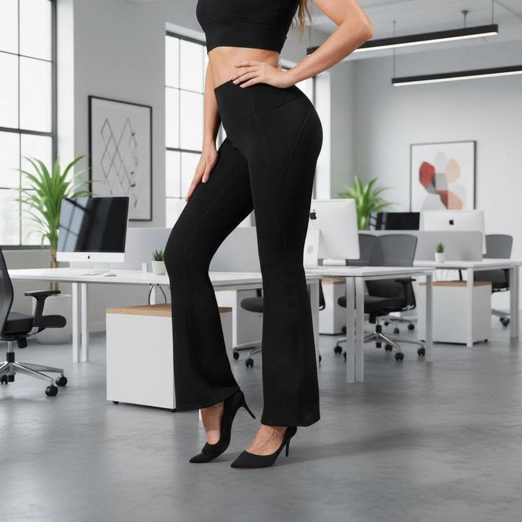 Ladies' Bootcut Sports Pants, Comfortable Fit, Tummy Control Waist, Fashionable & Functional Pockets, Casual Chic Womenswear