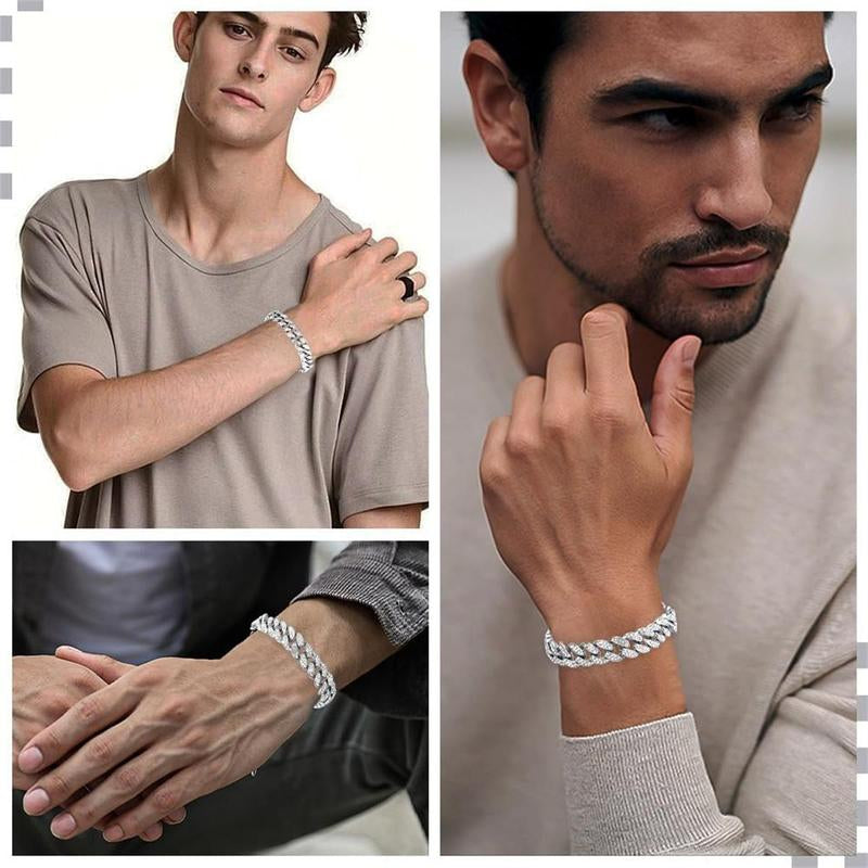 Cuban Link Chain for Men Women,Hip Hop Decoration,Iced Out Chain,Fashion Decoration