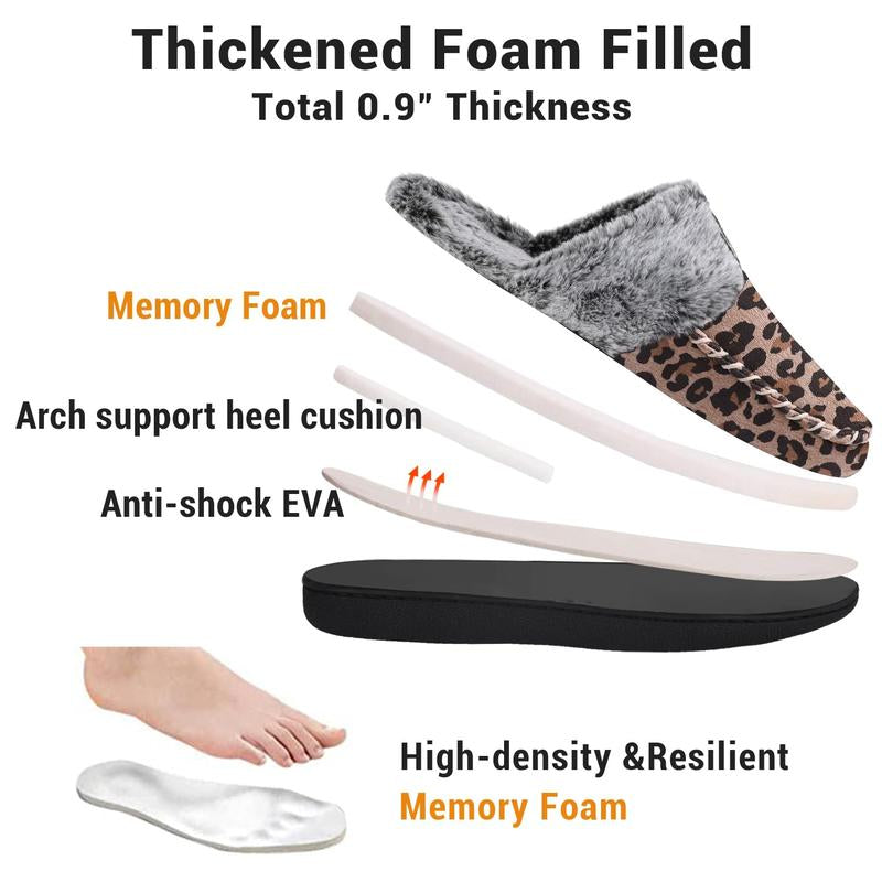 VONMAY Women'S Cozy Warm Slippers, Casual Active Moccasin House Shoes with Fuzzy Lining, Indoor Outdoor Flipflop Winter Scuff Slides for All-Season