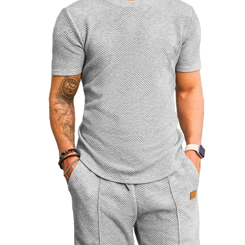 Dokotoo Men Mens Short Sets 2 Piece Outfits Summer Casual T-Shirts and Shorts Tracksuit Sets with Pockets Menswear Shortsleeve Crewneck Clothes Formal Fathersdaygift Gamis