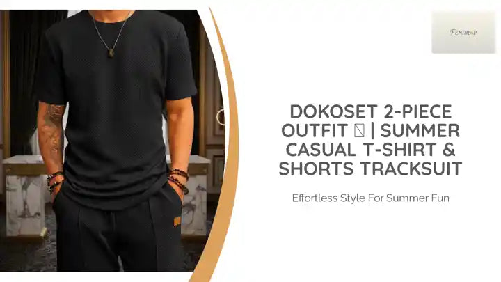 DokoSet 2-Piece Outfit ⚡ | Summer Casual T-Shirt &amp; Shorts Tracksuit by@Outfy