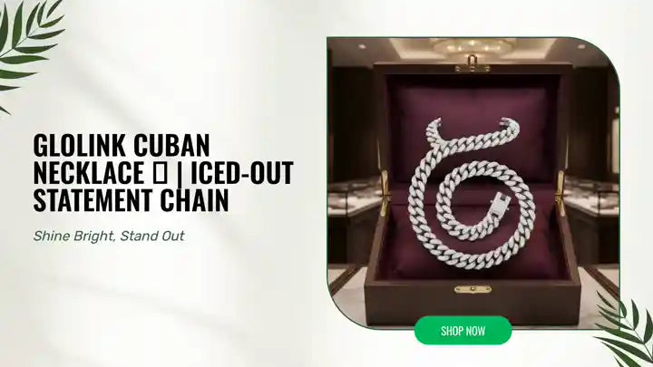 GloLink Cuban Necklace 💫 | Iced-Out Statement Chain by@Outfy