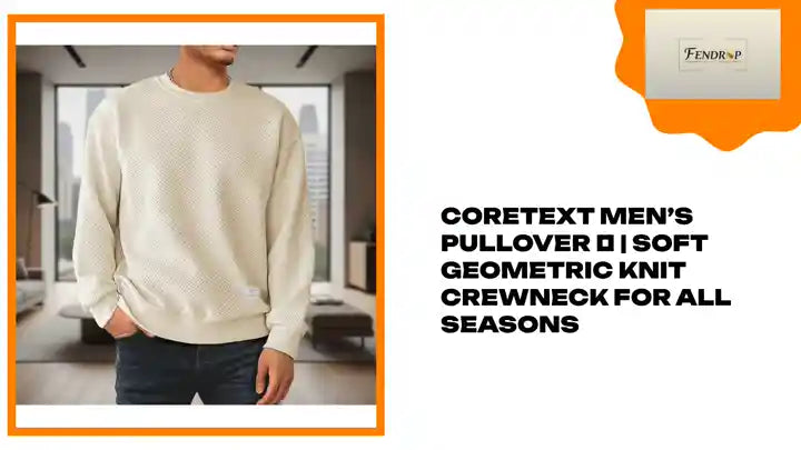 CoreText Men&rsquo;s Pullover 💫 | Soft Geometric Knit Crewneck for All Seasons by@Outfy