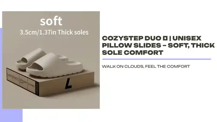 CozyStep Duo 🩷 | Unisex Pillow Slides &ndash; Soft, Thick Sole Comfort by@Outfy
